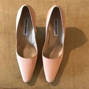 MANOLO BLAHNIK.   Semi-pointed Toe Pumps.